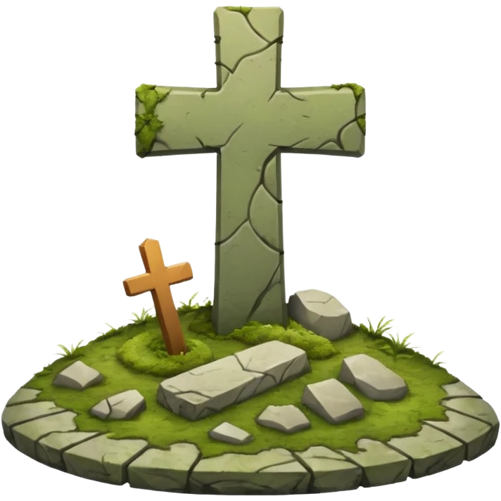 Cross on a grave emoji
