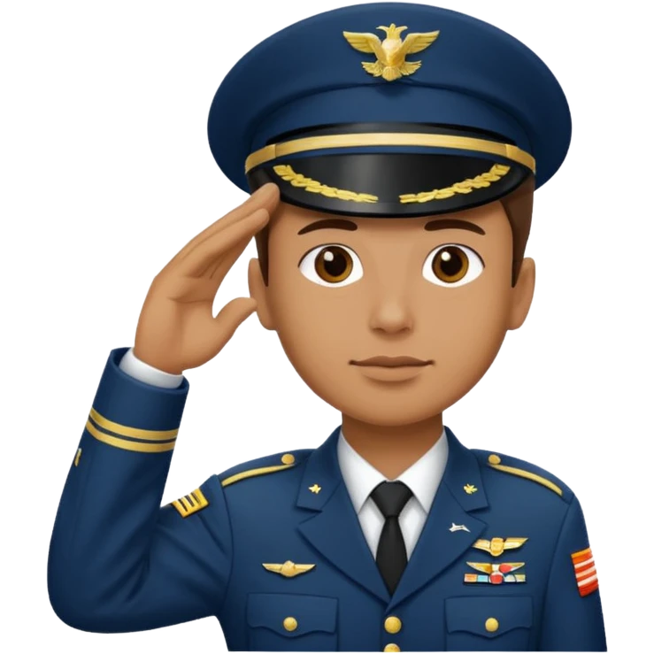 American soldier showing respect emoji