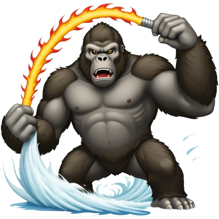 king kong having a fight with a tornado cyclone emoji