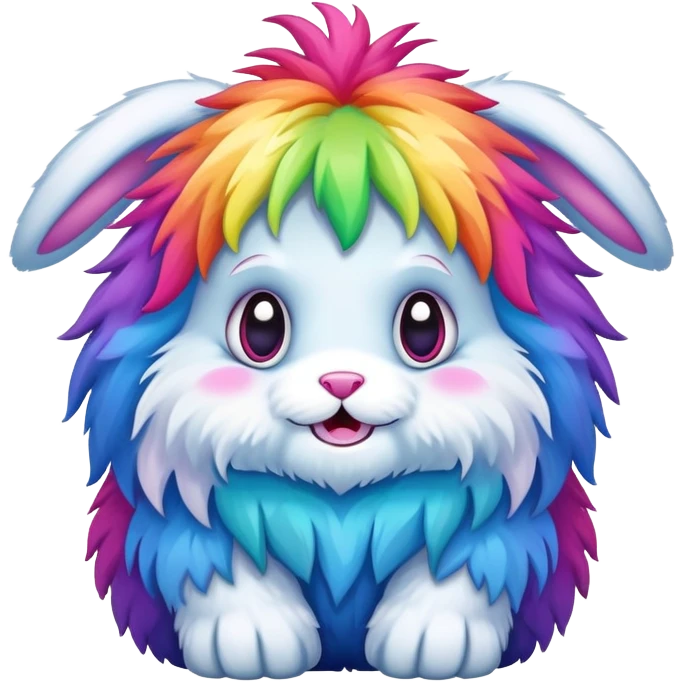 easter rainbow bunny yeti emoji