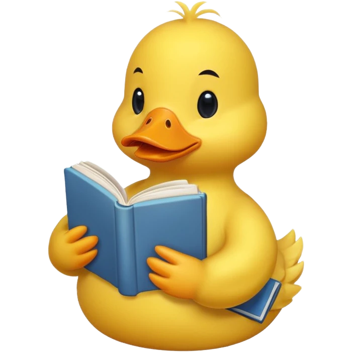 duck holding book emoji