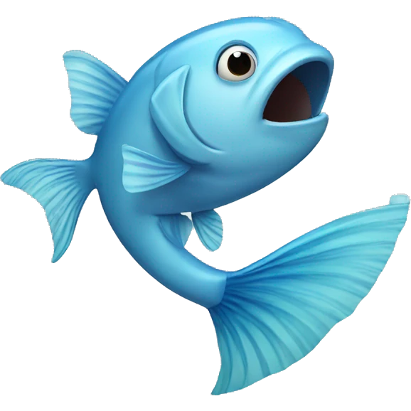 Fish drinking water emoji