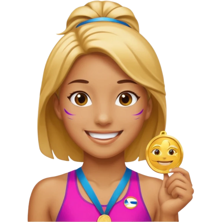 A swimmer girl who won emoji