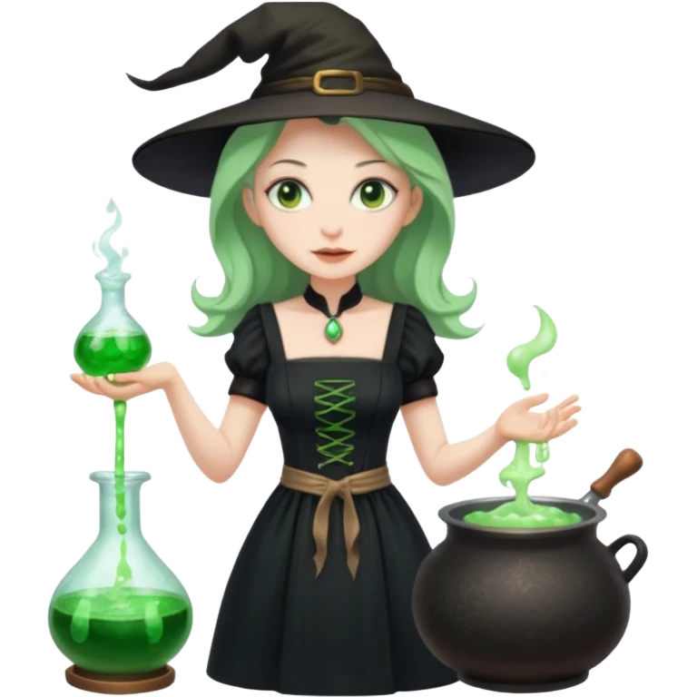 green witch cooking potion emoji