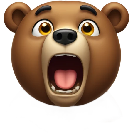 Shocked bear emoji