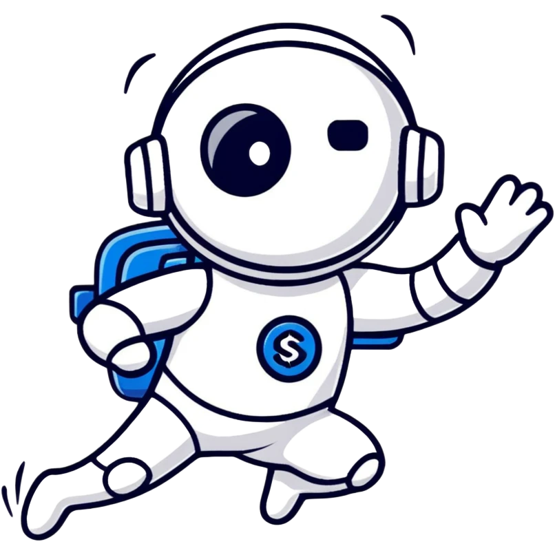 cartoonish superagent character in dynamic pose emoji