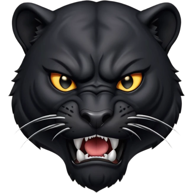 angry panther bust  emoji