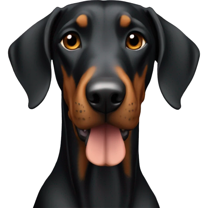 Doberman miniatura negro emoji