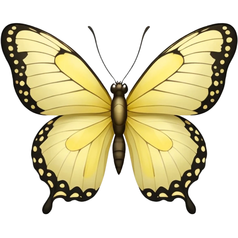 A pale yellow butterfly emoji