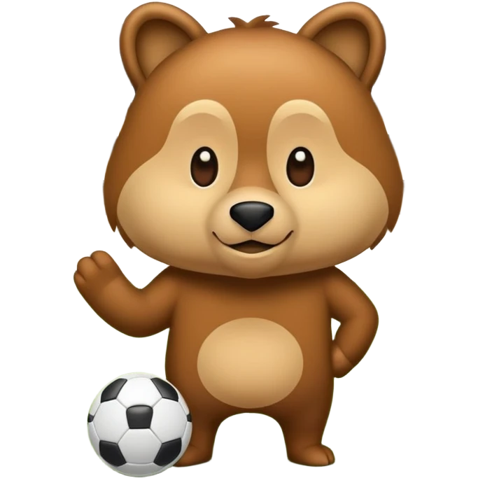 Een eekhoorn die in een voetbalstadion staat emoji
