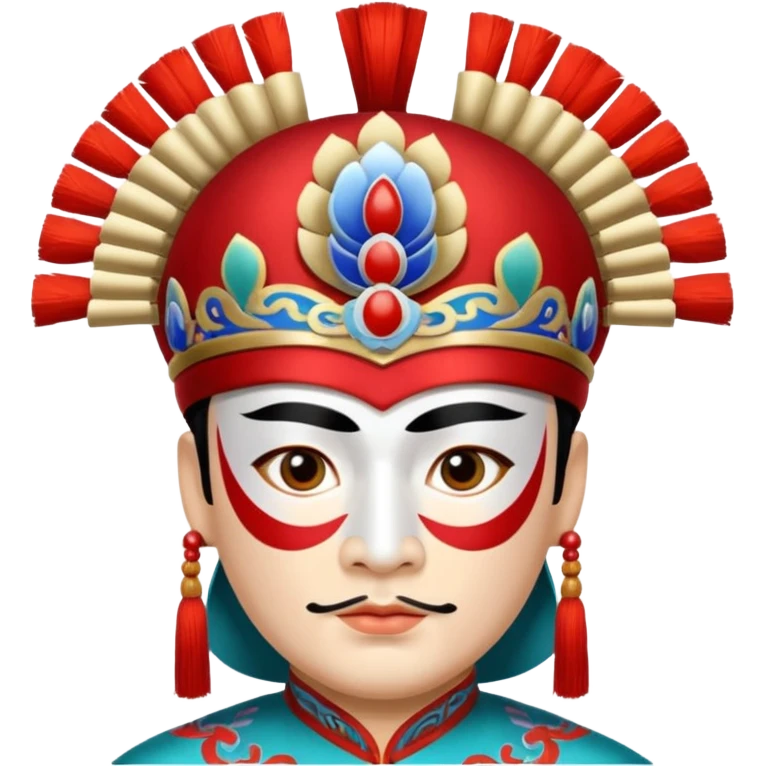 一个带着京剧头冠的男性小生 emoji