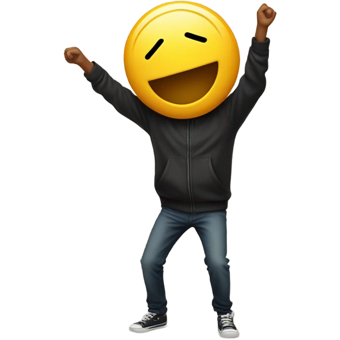 Smiley face dabing  emoji