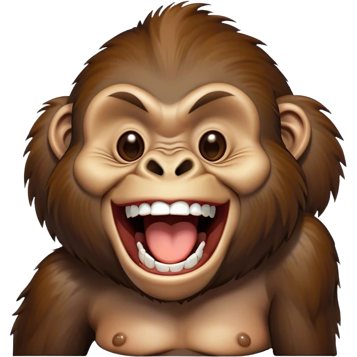 Gorilla laughing emoji