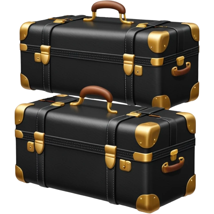 Two black luggage bags  emoji