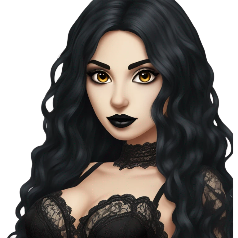 Hyper Realistic photo of a Goth victoria secret model vampire  emoji