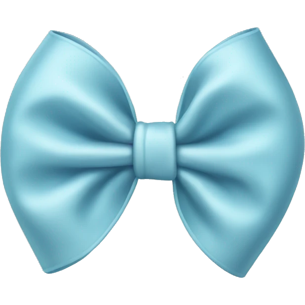 Pale blue bow emoji