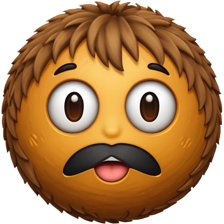 Hairy balls emoji
