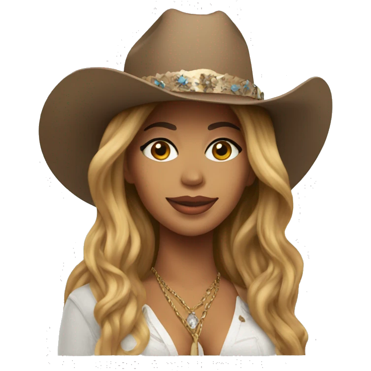 beyonce in cowboy hat emoji