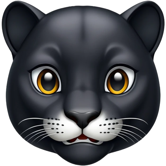 A phanter face, color black, happy emoji