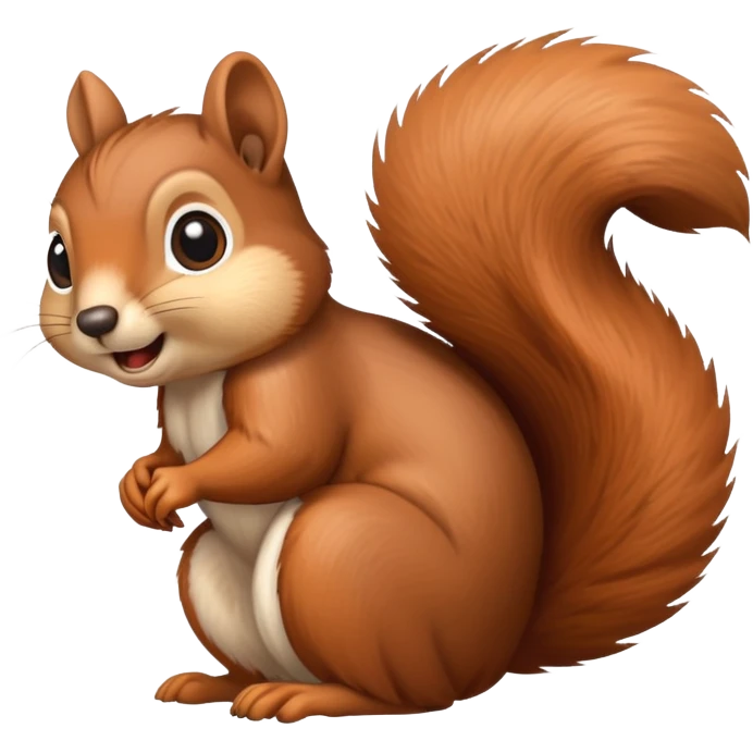 Squirrel popping emoji