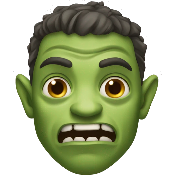 happy and surprised orc emoji