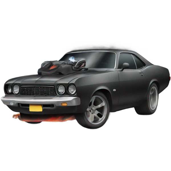 Car doing a burnout emoji