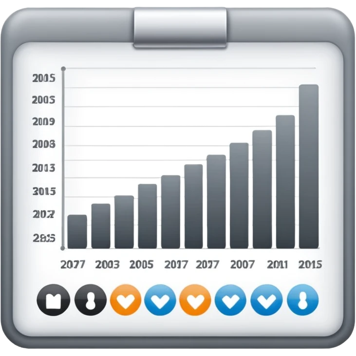 gantt chart emoji in professional design for business presentation, clean edges, modern corporate aesthetic emoji