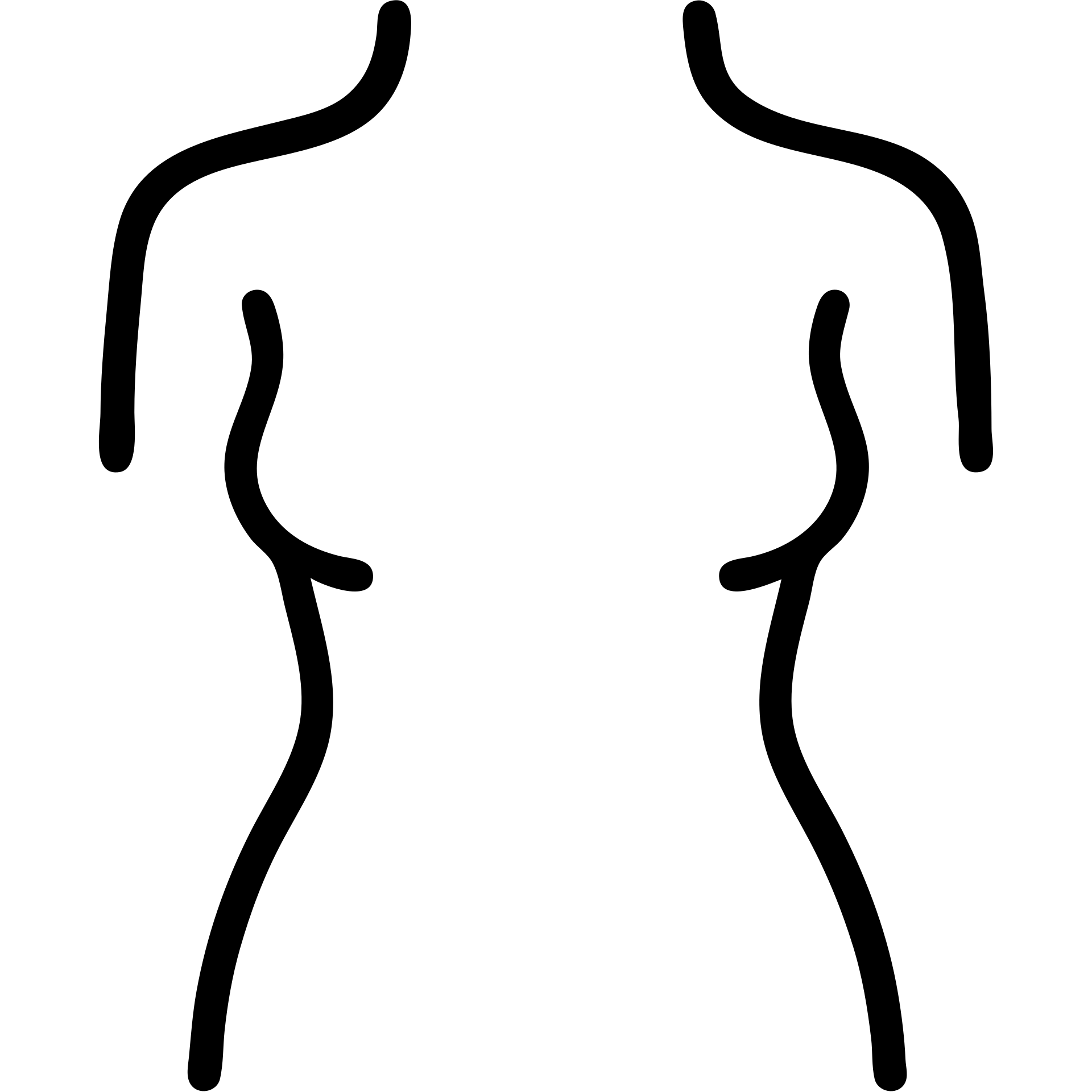 icon of a torso with subtle curves, abstract, minimal, no explicit details, modern style, suitable for an icon set emoji