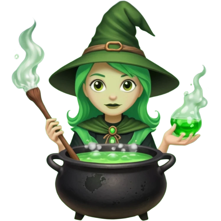 green witch cooking potion emoji