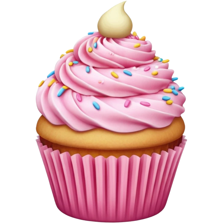 Cupcake with pink icing emoji