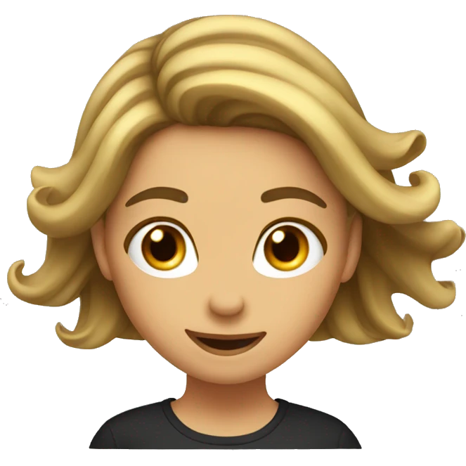 Girl flipping her hair to the side emoji