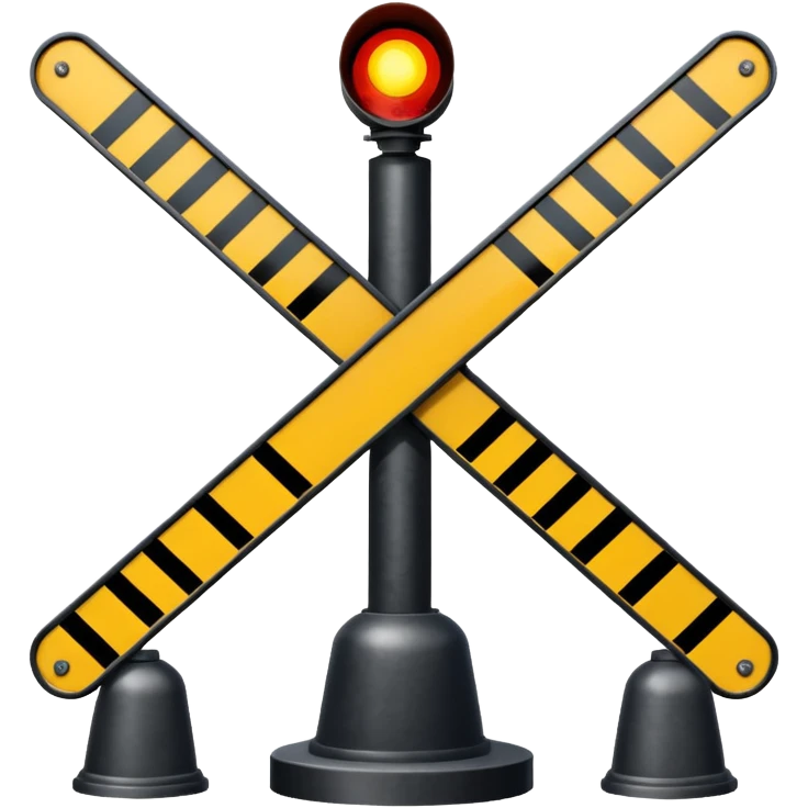 Railroad crossing light emoji