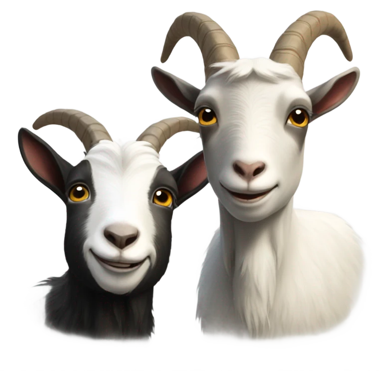 Goat and goat emoji