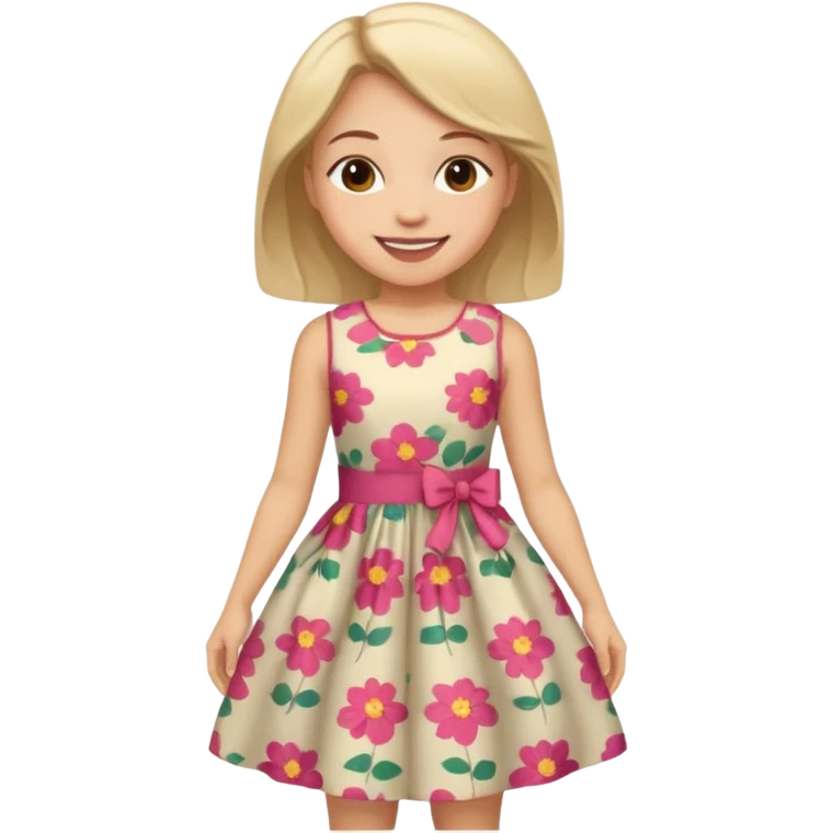 دختر با لباس emoji