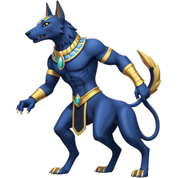 WereGarurumon-Anubis-fusion (full body) emoji