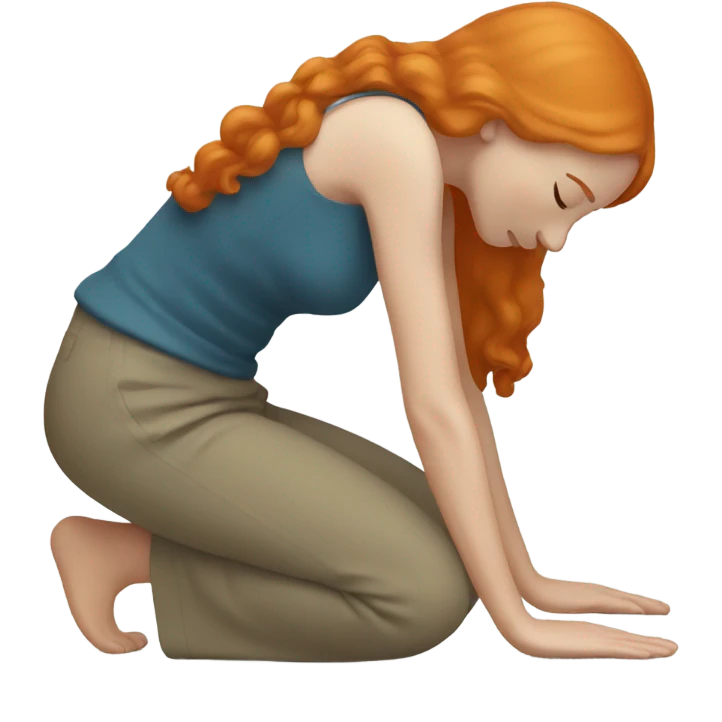 Ginger woman bow down  emoji
