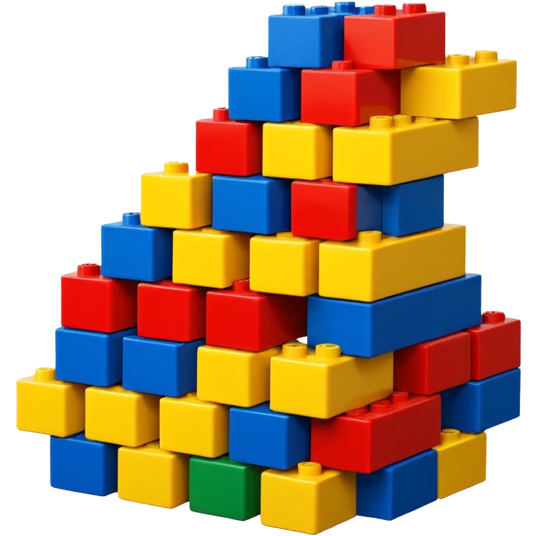 stacked lego bricks, vibrant colors emoji