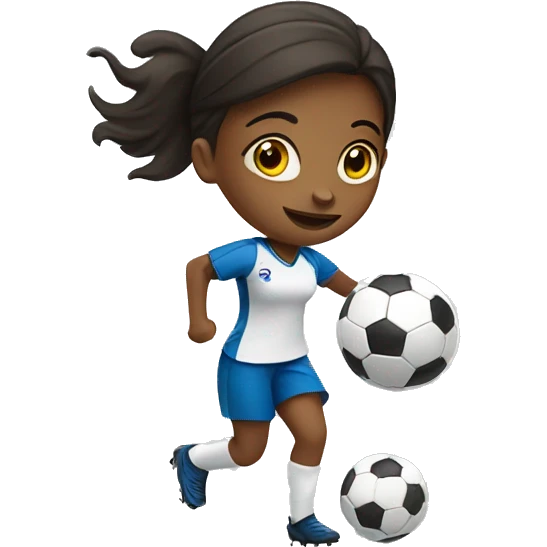 Girl playing soccer emoji