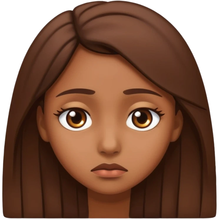 Sad puppy eyes brown girl  emoji