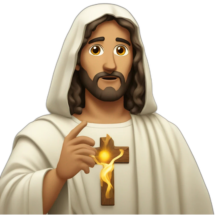 Jesús fumando emoji