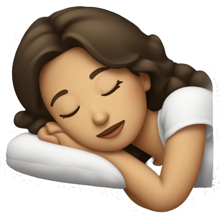 Brunette sleeping  emoji