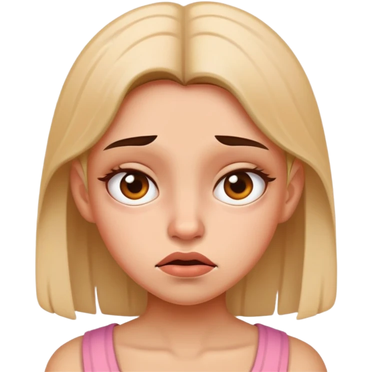 Girl giving ugly look emoji