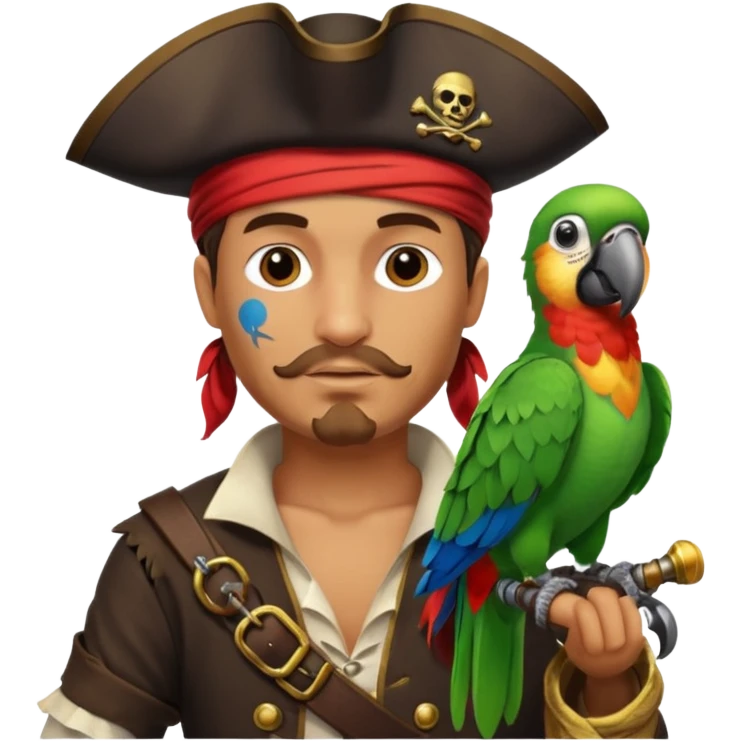 pirate and parrot emoji