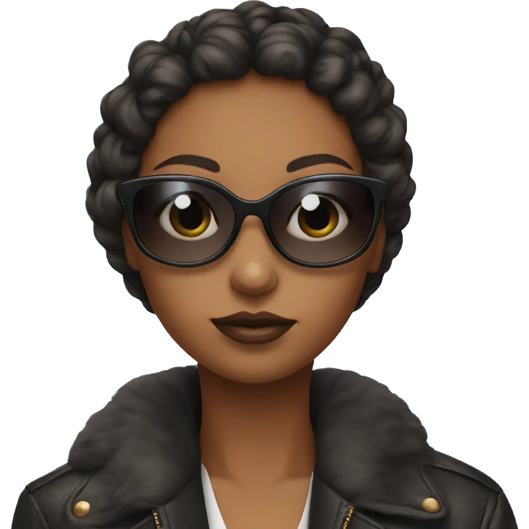 girl side eyeing with Prada sunglasses emoji