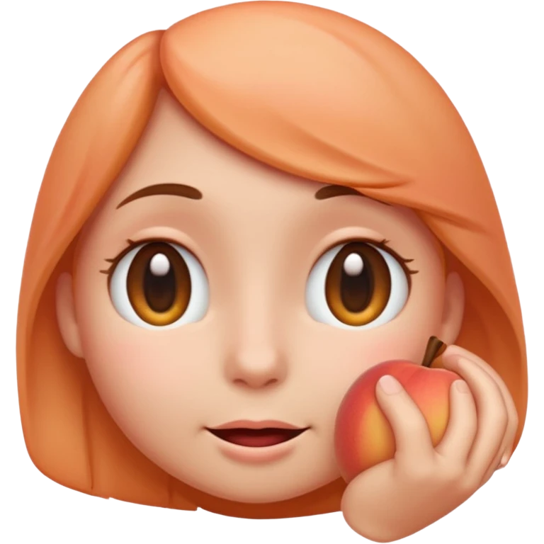 shy face emoji, apple style, head slightly tilted, bashful expression emoji