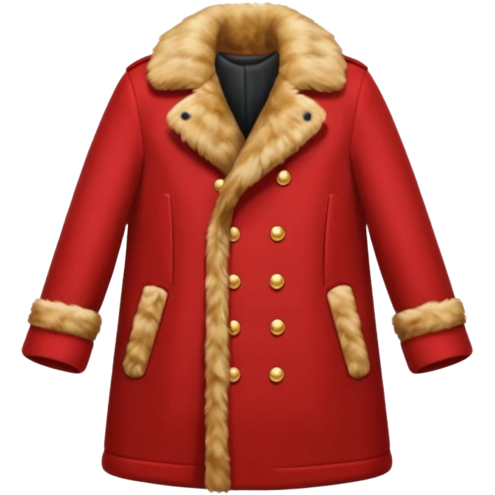 A luxurious fur red coat emoji