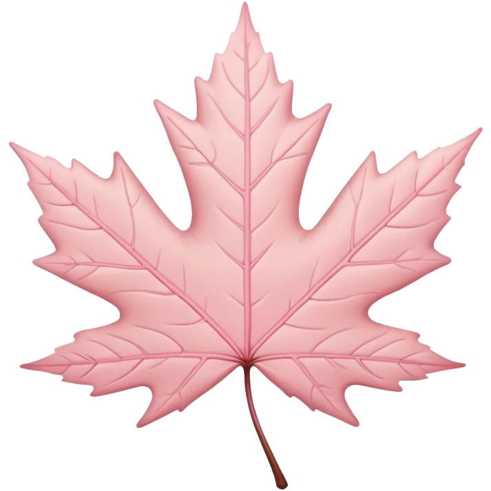 soft pastel pink maple leaf emoji