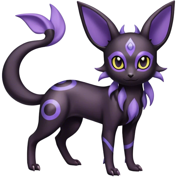 Noibat-Umbreon-Espeon-hybrid, full body, special markings emoji
