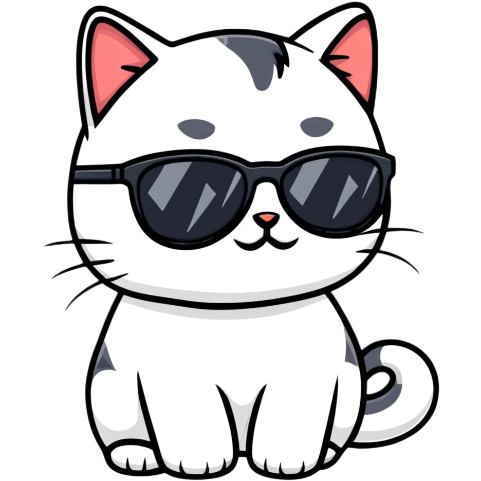 cat wearing sunglasses emoji