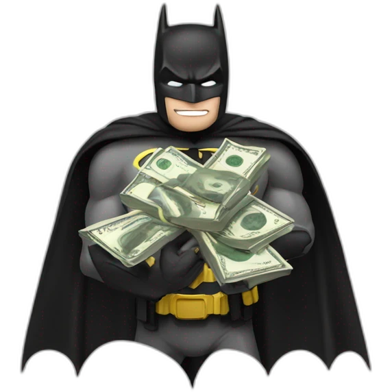 Batman with cash emoji